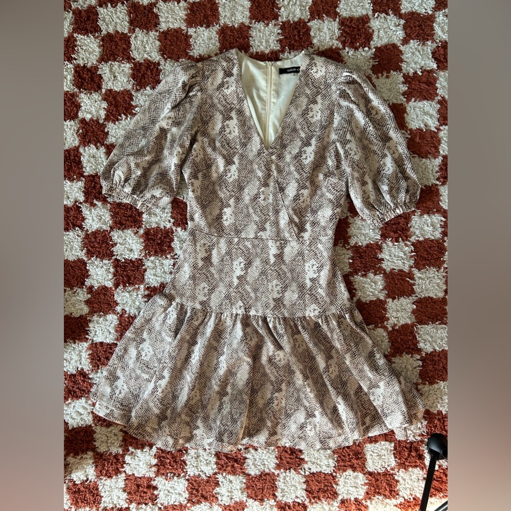 Sugarlips Drop Waist Snakeskin Dress XS